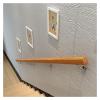 ALDEPO Grab Bars Wood Wall Mount Handrail with Stainless Steel Bracket, Inside/Outside Staircase Handrails, Seniors Auxiliary Safety Grab Bar, Include Hardware/2.4M (Color : 2.4m) view 3