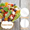 Skylety 500 Pcs Plastic Mini Forks 3.7 x 0.6 Inch Tiny Small Disposable Appetizer Cocktail Tasting Forks Utensils for Fruit Dessert Cakes Serving Supply(Clear) view 3