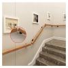 ALDEPO Grab Bars Wooden Handrail Grab Bar Kit, Wall Mount Stair Rods/Safety Non Slip Indoor RailingEasy to Install Non-Slip,100Cm (Color : 130cm) view 4
