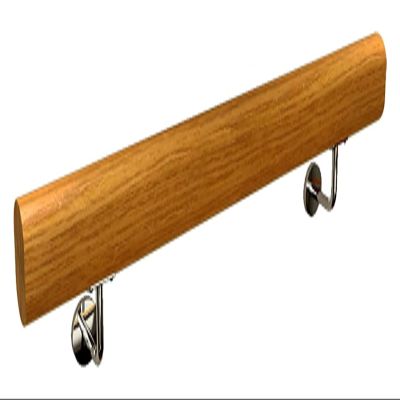 ALDEPO Grab Bars Wood Wall Mount Handrail with Stainless Steel Bracket, Inside/Outside Staircase Handrails, Seniors Auxiliary Safety Grab Bar, Include Hardware/2.4M (Color : 5.2m)