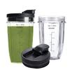 18OZ Replacement Cups Compatible with Ninja Nutri BN401, SS101, BN400, BN800, BN801, SS351, SS151 TWISTi DUO Blender, with Upgraded Sip and Seal Lids- Convenient to Drink Directly.(2 Pack) view 1