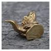 ALDEPO Sculpture Tabletop Copper Mini Statue Retro Desk Head Sculpture Statue Copper Anicent Animal ?Car Decoration Craft Home Decor Accessories Brass Retro Dinosaur Figur view 3