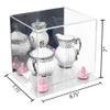 Better Display Cases Versatile Acrylic Display Case - Small Rectangle Box with Mirror Case, Pink Risers and Clear Base 8.75" x 7.75" x 7" (A006/V21) view 2