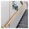 Grab Bars Wooden Banister Handrail with Stainless Steel Bracket, Exterior/Interior/Home/Kindergarten Staircase Handrails, Children's/Elderly Anti-Slip Grab Bar)/White/0.5M ( Color : Wood Color , S view 3