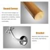 Grab Bars Wooden Banister Handrail with Stainless Steel Bracket, Exterior/Interior/Home/Kindergarten Staircase Handrails, Children's/Elderly Anti-Slip Grab Bar)/White/0.5M ( Color : Wood Color , S view 4