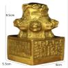ALDEPO Sculpture Tabletop Brass Statue Sculpture Handicraft Sculptures Head Sculpture Nine Lions Sculpture Bronze Animal Seal Villain Brass Crafts Home Decoration view 2