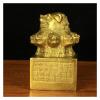 ALDEPO Sculpture Tabletop Brass Statue Sculpture Handicraft Sculptures Head Sculpture Nine Lions Sculpture Bronze Animal Seal Villain Brass Crafts Home Decoration view 3