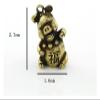 ALDEPO Sculpture Tabletop Brass Fish Tank Figurine Sculptures and Statues Statue Sculpture Solid Brass Pig Statue Pendant Bag Keychain Women Lucky Gift view 2