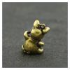 ALDEPO Sculpture Tabletop Brass Fish Tank Figurine Sculptures and Statues Statue Sculpture Solid Brass Pig Statue Pendant Bag Keychain Women Lucky Gift view 3