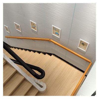ALDEPO Grab Bars Stairs Staircase Handrail Banister Rail Support Kit, Wooden Grab Bar Railing for Disabled Elderly Kidsin-& Outdoor Use Non-Slip/1M (Color : 6m)