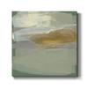 Renditions Gallery Abstract Artwork for Home Decorations Misty Sage & Gold Swipe Landscape Wall Hanging Canvas Paintings & Prints for Dining Living Room Office Walls - 10"X10" LT509 view 1