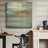 Renditions Gallery Abstract Artwork for Home Decorations Misty Sage & Gold Swipe Landscape Wall Hanging Canvas Paintings & Prints for Dining Living Room Office Walls - 10"X10" LT509 view 3