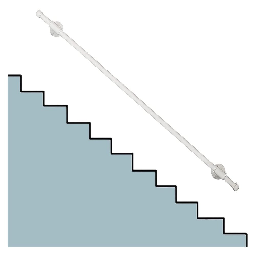 ALDEPO Grab Bars Handrail, 1.5M/2.4M/3M/3.6M/4.5M Staircase Banister Handrails, Auxiliary Seniors Anti-Slip Grab Bar, Include Hardware/White/6M (Color : Light Green, Size : 1.5M)