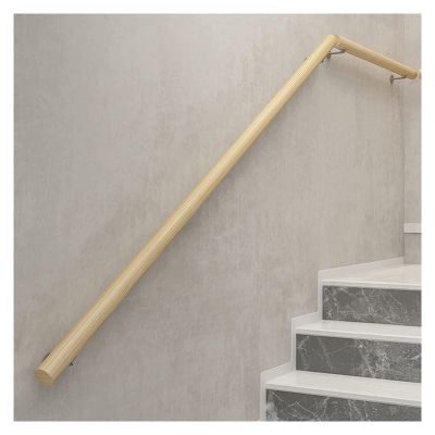 ALDEPO Grab Bars Wooden Stair Handrails with Fittings, Elderly/Disabled Non-Slip Banister Handrail, Wall/Indoors/Attic/Kindergarten Decor Grab Bar, Safety Stair Rail/5M (Color : 6m)