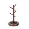 AKYLDI 14inch Wooden Mug Holder Tree with 6 Hooks, Wood Cup Rack Tea Coffee Bar Organizer Accessories Mug Hanger Stands for Kitchen Counter and Display Dinnerware Storage and Dry view 1
