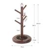 AKYLDI 14inch Wooden Mug Holder Tree with 6 Hooks, Wood Cup Rack Tea Coffee Bar Organizer Accessories Mug Hanger Stands for Kitchen Counter and Display Dinnerware Storage and Dry view 4