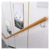ALDEPO Grab Bars Wooden Handrail with Stainless Steel Bracket, Anti-Slip Stair Railing Wood Banister, Elderly Children Hand Grab Rail for Indoor Outdoor Non-Slip,1.2M (Color : 0.5m) view 2