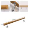 ALDEPO Grab Bars Wooden Handrail with Stainless Steel Bracket, Anti-Slip Stair Railing Wood Banister, Elderly Children Hand Grab Rail for Indoor Outdoor Non-Slip,1.2M (Color : 0.5m) view 4