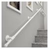 ALDEPO Grab Bars White Metal Handrails for Outside Steps Ramp, 3.2Ft/5Ft/6.5Ft/10Ft/12Ft Non-Slip Stair Handrail with Complete Kit, Wall Grab Bars for Elderly Disabled Kids/0.7M (Color : 5m) view 2