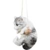 1 Pcs Of Adorable Lifelike Kitten Macrame Branch Hanger 5.5" Tall With Jute Strings view 2