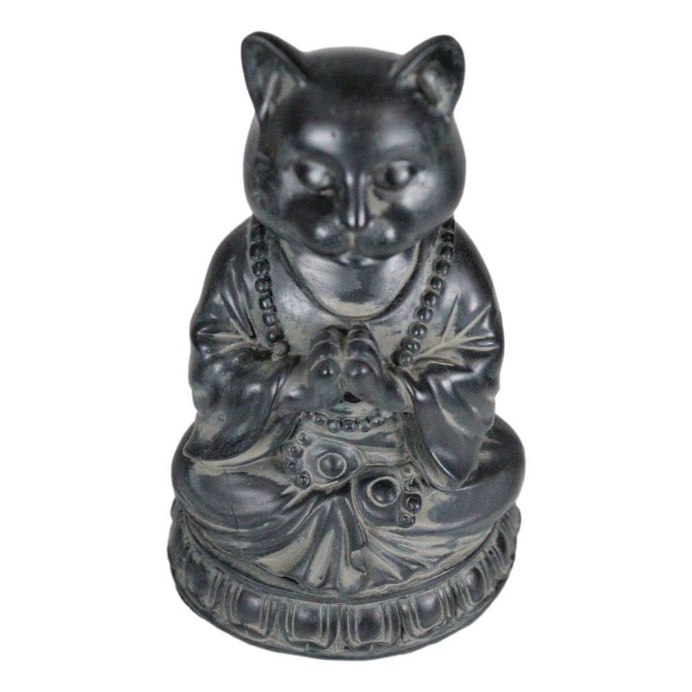 1 Pcs Of Buddha Cat Statue Meditating Zen Cat Figurine Cat Memorial Or Spiritual Decor