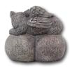 1 Pcs Of Pet Memorial Sleeping Angel Cat With Paw Prints Heart Shaped Rock Urn Statue view 3