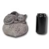 1 Pcs Of Pet Memorial Sleeping Angel Cat With Paw Prints Heart Shaped Rock Urn Statue view 4