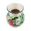 Polmedia Polish Pottery Vase UNIKAT - Canna Lily Elegance Pattern Handmade in Boleslawiec Poland by Ceramika Artystyczna + Certificate of Authenticity view 1