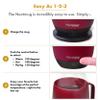 Nextmug - Temperature-Controlled, Self-Heating Coffee Mug (Burgundy - 14 oz.) view 4