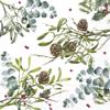 IHR Ideal Home Range Cocktail Napkins Disposable 3-Ply Paper Party Napkin Pack, 5" x 5", Branches Allover, 20-Count view 1