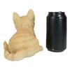 1 Pcs Of Resting Orange Cat Kitten Figurine With Realistic Glass Eyes Decor view 4