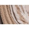 Modern and Contemporary Beautiful Faux Fur Blanket Throw 50 X 65 Size, Shabby Chic, Traditional Style Super Soft Reversible Sherpa Material | All Season Pretty Brown Color Striped Emboss Design view 3