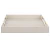 Uttermost Wessex Contemporary Metal and Faux Shagreen Tray in White view 2
