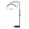 Amira Beauty Half Moon Light Adjustable LED Lash lamp for Esthetician, Salon, Tattoo, Eyelash Extensions Adjustable Height, Brightness Control 2700K to 5600K, Sturdy Base, Easy Assembly view 3