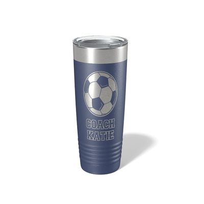 Alterd Industries Soccer Coach Gift - Soccer Coach Gifts Tumbler | soccer coach gifts for men | Girls Soccer Coach Gifts | Soccer coach ideas (Soccer, Navy, 20oz Tumbler)