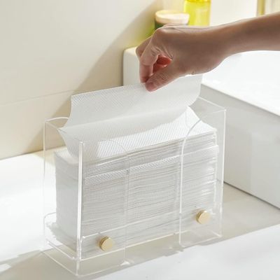 Paper Towel Dispenser Countertop Acrylic: Clear Paper Towel Holder Napkin Holder - Folded Guest Towel Storage - Suitable for Z-fold, C-fold or Multi-Fold Paper Towels