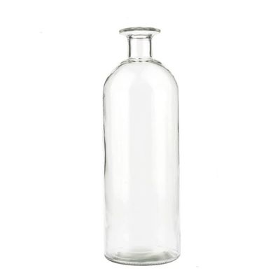 Glass Bud Vase, Minimalist Clear Small Glass Vase for Home Decor Centerpieces, Cute Flower Vases for Wedding, Table Decor(L,Transparent)