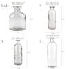 Glass Bud Vase, Minimalist Clear Small Glass Vase for Home Decor Centerpieces, Cute Flower Vases for Wedding, Table Decor(L,Transparent) view 2