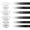 Classic Cuisine Food Steamer and Rice Cooker in one, Two-Tier Food Steamer for Healthy Meals anytime, cooks Vegetables, Fish, Dumplings, Eggs and more, 6.3 QT, Clear view 2
