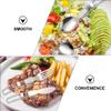 SHERCHPRY 1set Portable Stainless Steel Cutlery Camping Tableware for Travel Outdoor Dining Daily Use Compact Pouch Included Lightweight Eating Utensils view 2