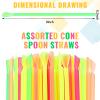 4 oz Snow Cone Cup with Straws Cute Reusable Flower Shaped Ice Cream Snacks Cup Plastic Leakproof Easy Hold Ice Bowl with Snow Cone Straws for Birthday Wedding Summer Picnic Holiday Party(50 Set) view 3