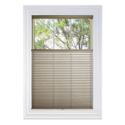 BlindsAvenue Cordless Top Down Bottom Up Cellular Honeycomb Shade, 9/16" Single Cell, Light Filtering, Designer Print Stone, Size: 41" W x 72" H