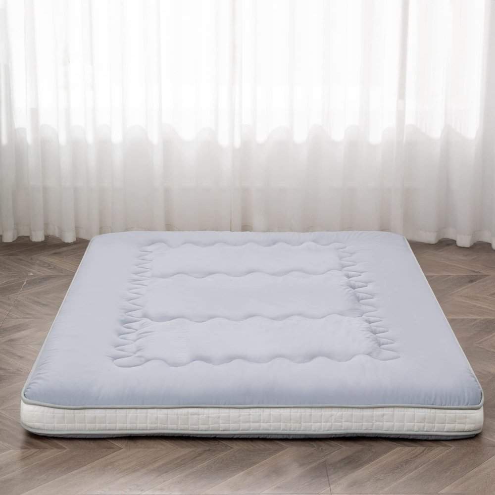 Dr.Futon Japanese Floor Futon Mattress Mat Extra Thick Folding Roll Up Bed for Guest,Lounger and Tavel