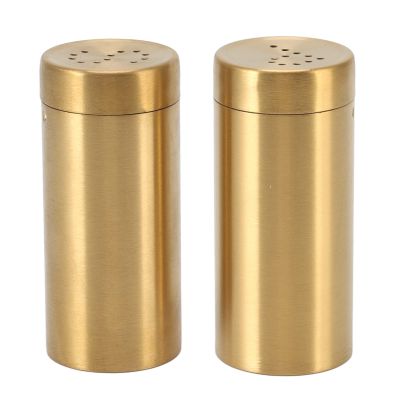 2Pcs Gold Jar, Airtight Seasoning Bottle with Top Rotatable Shaker Seasoning Bottles Container Bottles for Salt Sugar Paprika