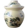 QPZK Traditional Chinese Porcelain Pickle Jar, Natural Ceramic Fermentation Crock Pickling Pot,Fermenting Jar with Water Seal Airlock Lid Stoneware Fermenter for Sauerkra 3.5KG view 1