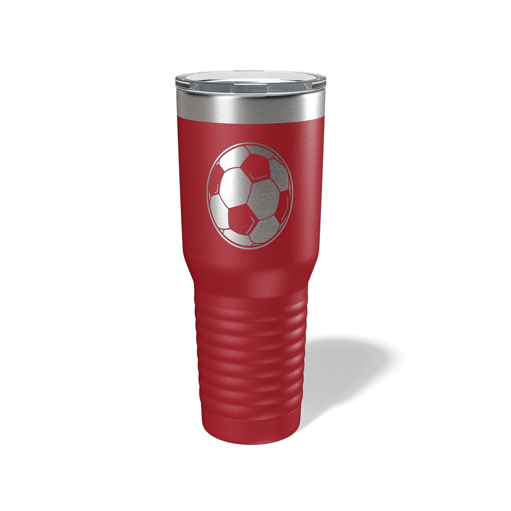 Alterd Industries Soccer Coach Gift - Soccer Coach Gifts Tumbler | soccer coach gifts for men | Girls Soccer Coach Gifts | Soccer coach ideas (Soccer, Maroon, 30oz Tumbler)