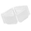 CALLARON Cake Boxes 50pcs Plastic Cake Slice Box Triangle Dessert Cake Box Transparent Single Dessert Box Sandwich Packaging Boxes with Hinged Lid for Dessert Biscuit Snack Fruit Sandwich Containers view 1