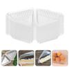 CALLARON Cake Boxes 50pcs Plastic Cake Slice Box Triangle Dessert Cake Box Transparent Single Dessert Box Sandwich Packaging Boxes with Hinged Lid for Dessert Biscuit Snack Fruit Sandwich Containers view 3