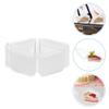 CALLARON Cake Boxes 50pcs Plastic Cake Slice Box Triangle Dessert Cake Box Transparent Single Dessert Box Sandwich Packaging Boxes with Hinged Lid for Dessert Biscuit Snack Fruit Sandwich Containers view 4
