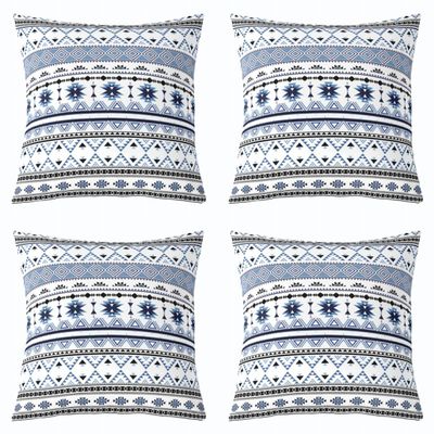 Erosebridal Pack of 4 Bohemian Cushion Covers Set 16x16 Boho Throw Pillow Covers Tribal Arrow Aztec Pillow Covers for Kids Child Exotic Tribe Triangleative Pillow Covers Nordic Mexican Navy Blue